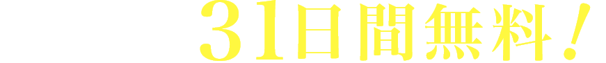 お試し初回 31日間無料!